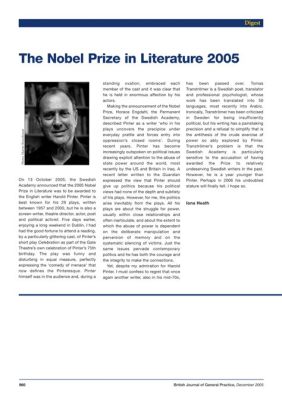 Le Prix Nobel de Littérature 2005: Une Odyssée à Travers les Langues et la Mémoire